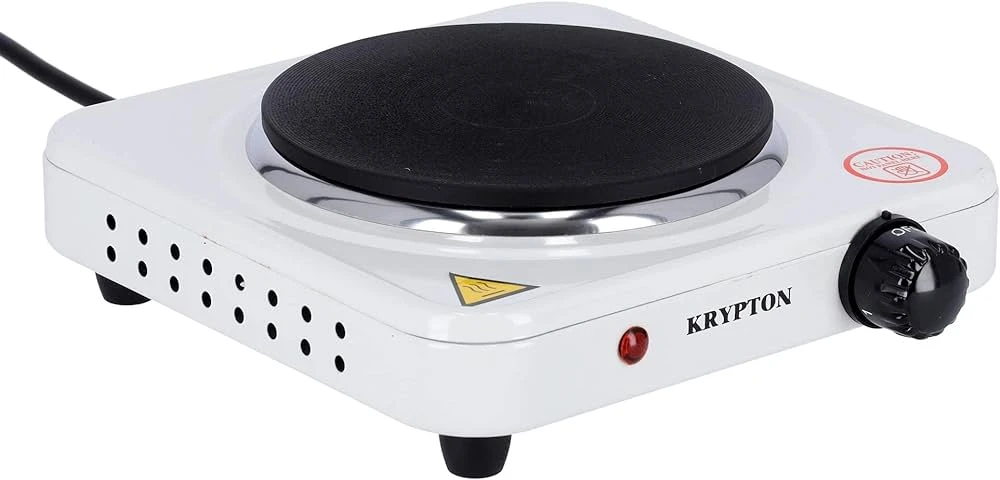 Krypton Electric Single Burner Heater 1000 W White KNHP5305