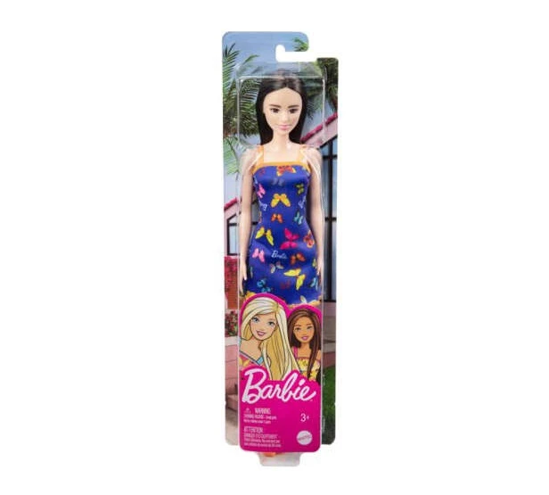 Barbie Doll In Blue Butterfly Dress