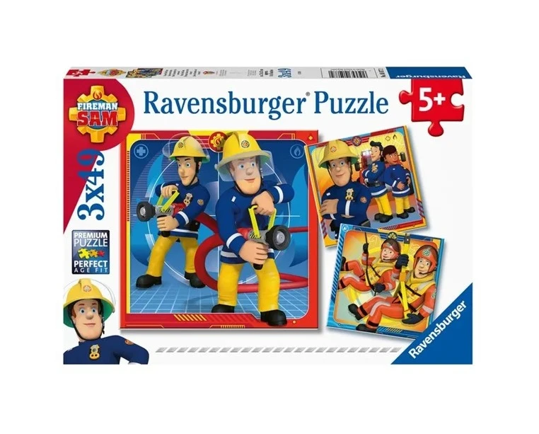 Fireman Sam To The Rescue Puzzles 3x49p