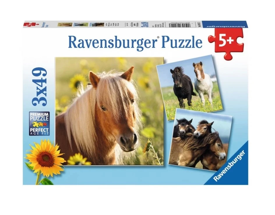 Loving Horses Puzzles 3x49p