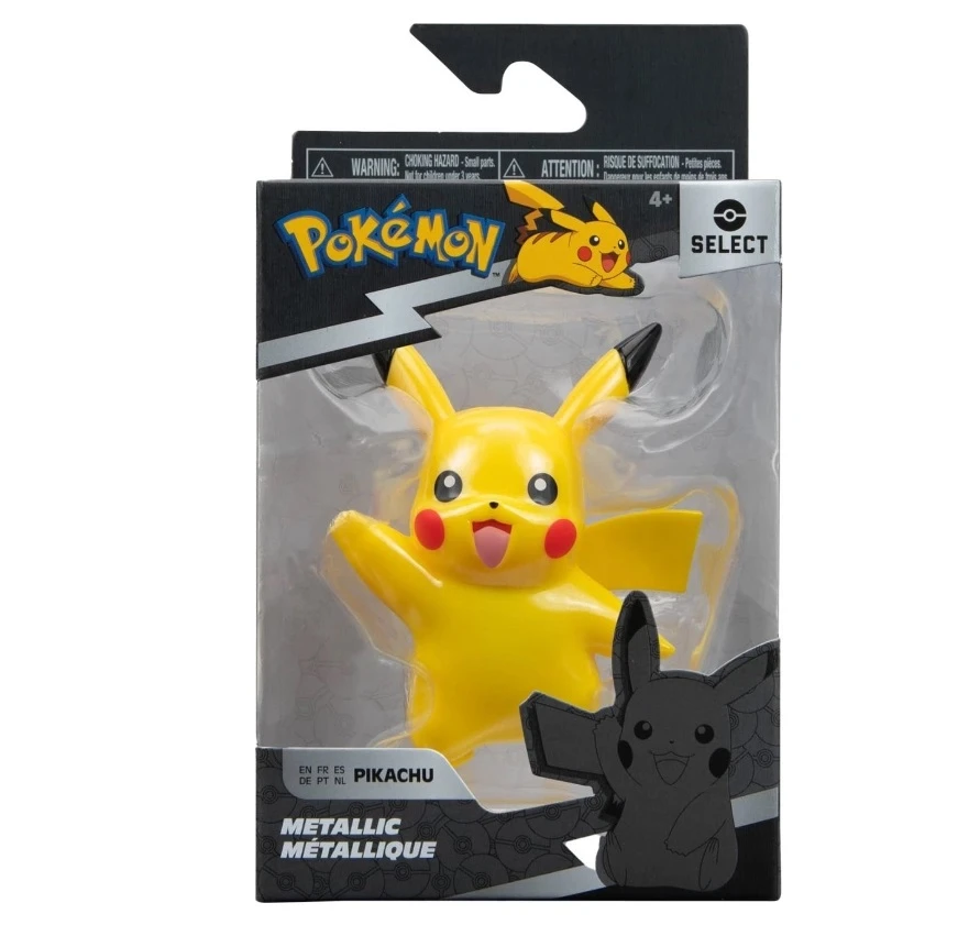 Pokemon- Select True Color Metallic 3" Battle Figure Pikachu