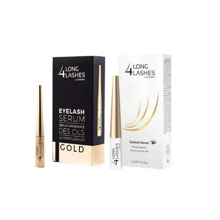 Long4Lashes سيروم الرموش الذهبي 4 مل  + سيروم الرموش 3 مل