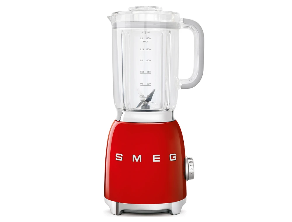 خلاط SMEG بتصميم عصري من الخمسينات باللون الأحمر