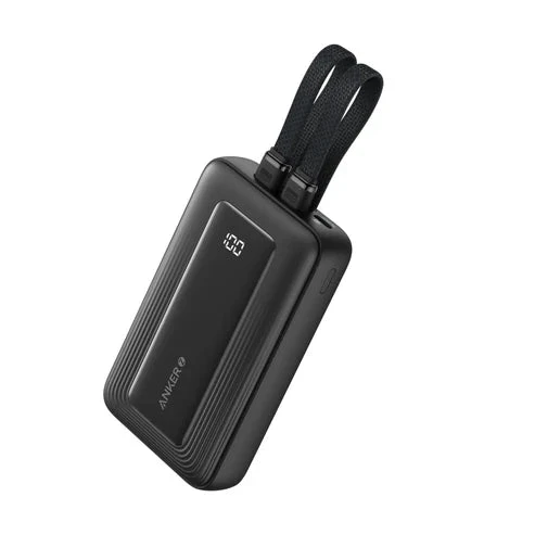 أنكر زولو 10000mAh - شاحن سريع 30W بكابلات مدمجة (USB-C و Lightning)