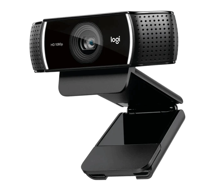 كاميرا ويب Logitech C922 Pro Stream بدقة 1080 بكسل لبث وتسجيل الفيديو عالي الدقة بدقة 720 بكسل بمعدل 60 إطارًا في الثانية مع حامل ثلاثي القوائم