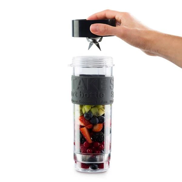 Shake'N Take خلاط شخصي من أرزوم بقوة 300 واط، بطارية ليثيوم أيون، زجاجتان