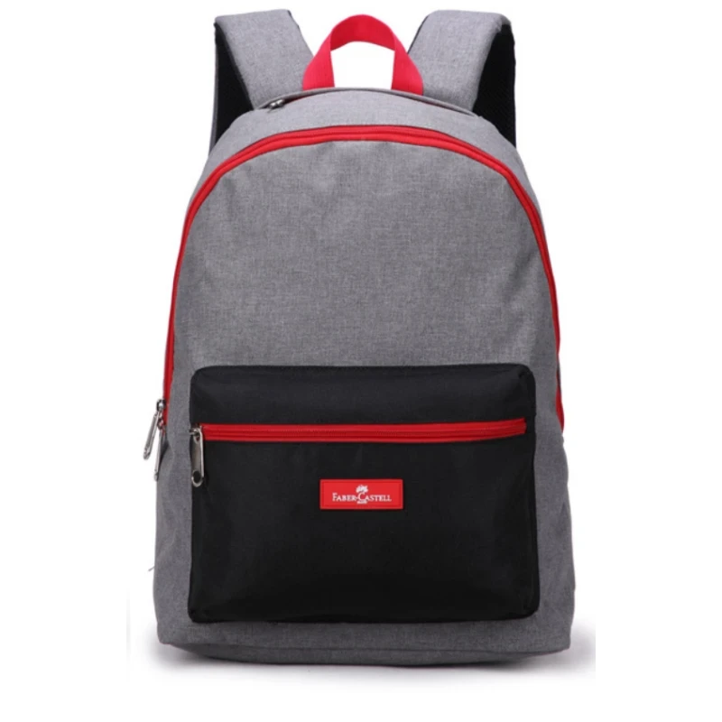 Faber-Castell Energetic Bag 1 Compt Petrol Backpack, Black & Red