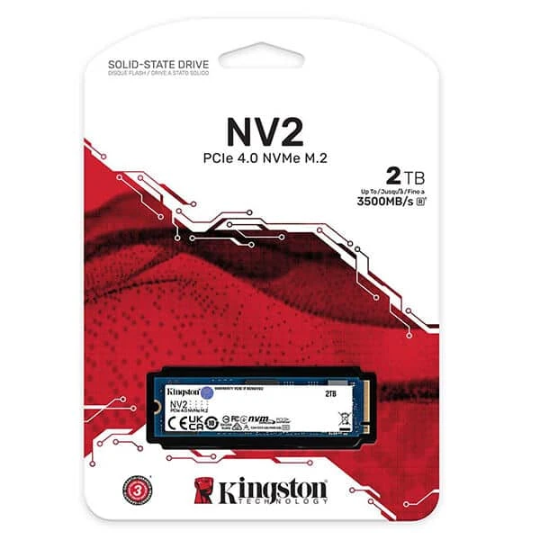 كينغستون NV2 M.2 2280 PCIe NVMe SSD / 2TB يصل إلى 3500 ميغابايت / ثانية