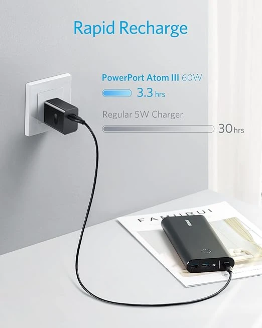 Anker PowerCore  26800mAh PD 45W مع شاحن 60W PD