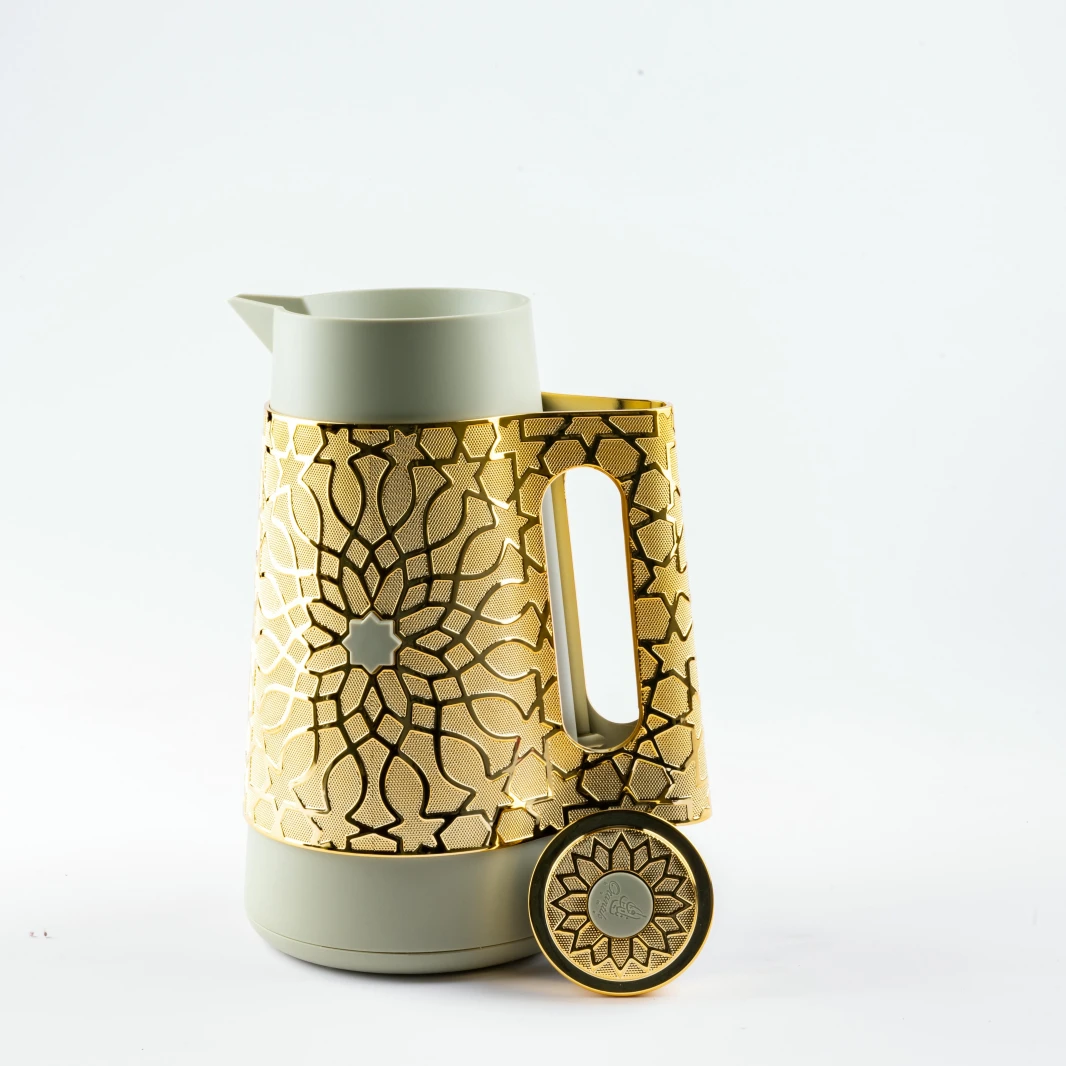 Luxury Vacuum Flask For Tea Or Coffee From Asalah - Olive + Gold