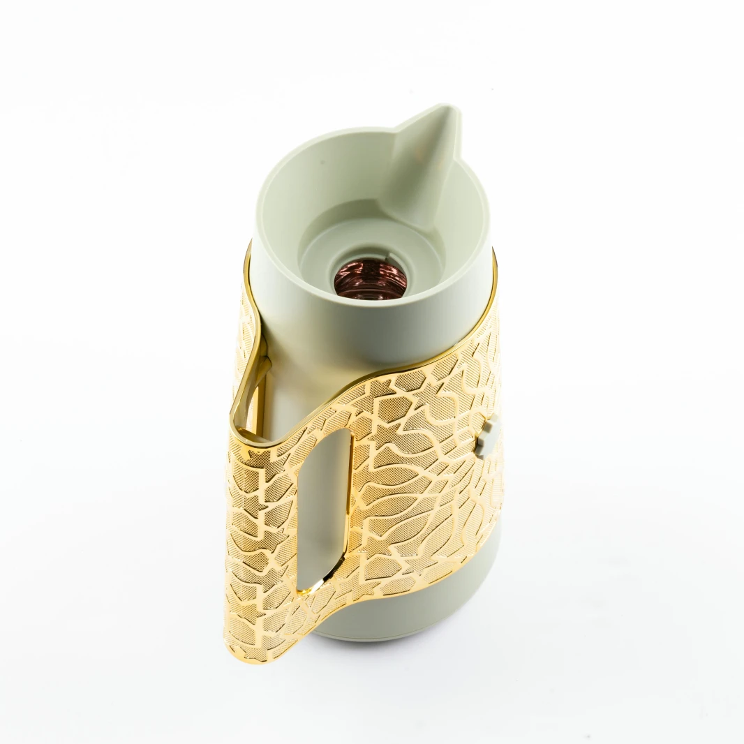 Luxury Vacuum Flask For Tea Or Coffee From Asalah - Olive + Gold