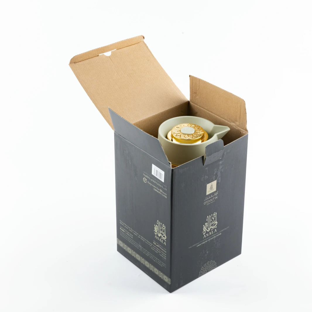 Luxury Vacuum Flask For Tea Or Coffee From Asalah - Olive + Gold