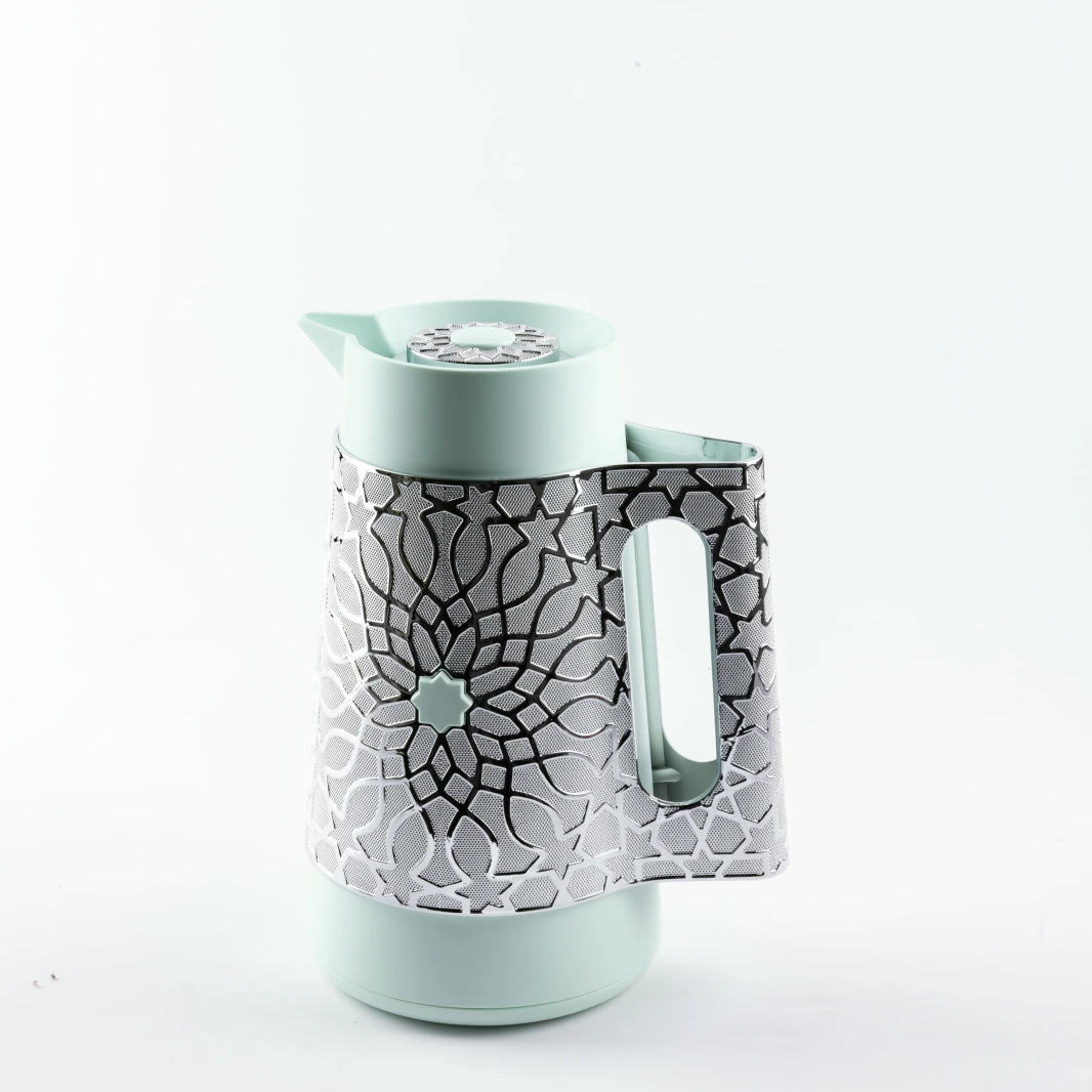 قارورة فراغ فاخرة للشاي أو القهوة من عسلة - Teal  Silver