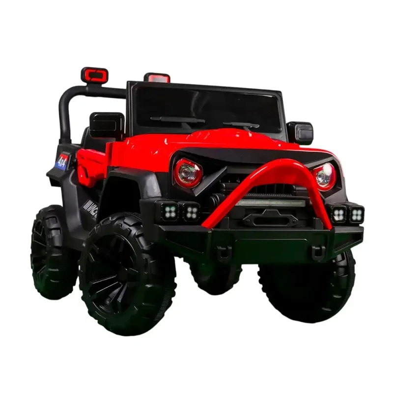 KIDS ELECTRIC RECHARGEABLE RIDE JEEP | REMOTE CONTROL | 12V | Red