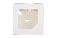 White Square Cake Box with Window 25.525.510