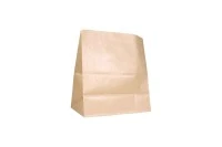 Square Bottom Plain Brown Paper Bag Without Twisted Handle 90gsm Large (L30W28B14.5cm) (200/Ct)
