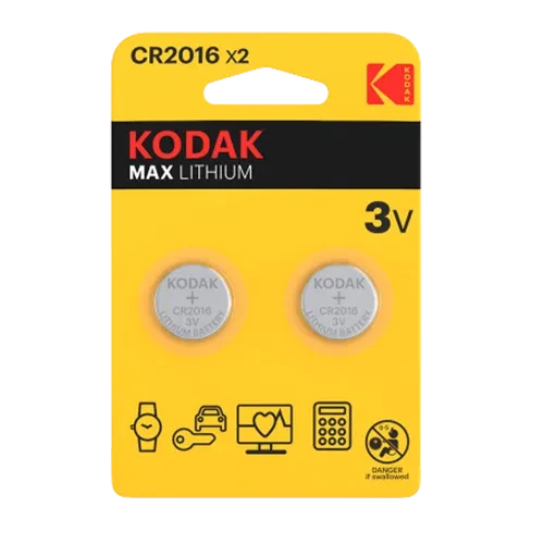 Kodak Lithium Button Cell Batteries 2016 Pack Of 2