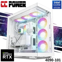 معالج إنتل Core i9 الجيل 14 فئة K-Series بعدد 24 نواة، مع كرت شاشة Nvidia RTX 4090 سعة 24 جيجابايت وتبريد مائي (Liquid Cooler)