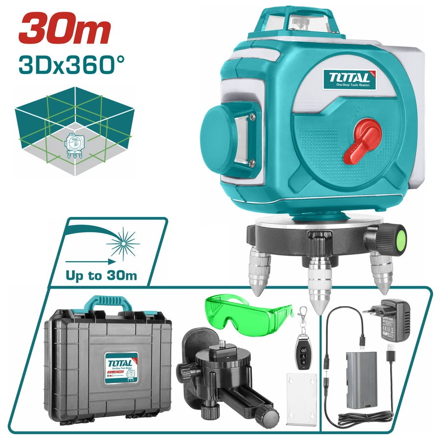 ليفل ليزر 3D خطوط خضراء توتال