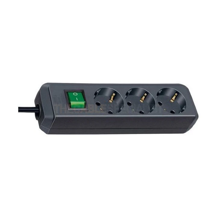 Electricity link 3 exits length 5 meters black