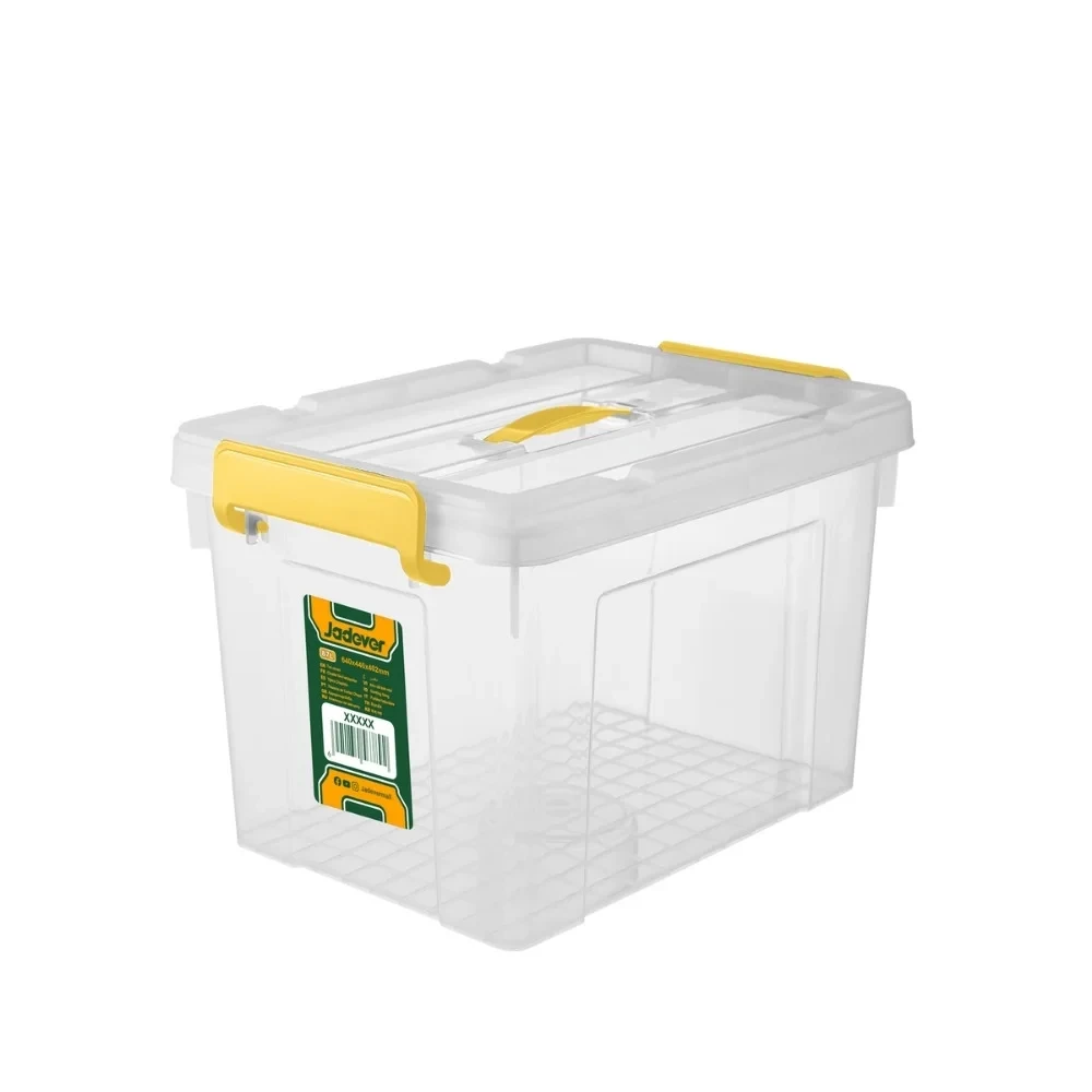 A transparent storage box 87 liters Jadifer