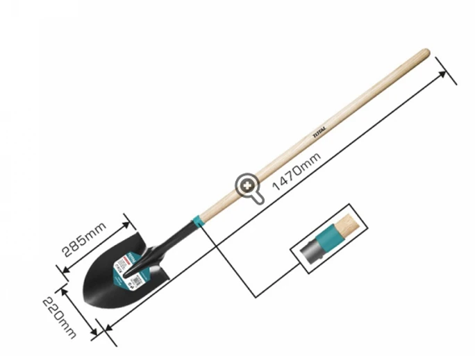 Crick triangle with a wooden stick 147 cm Total