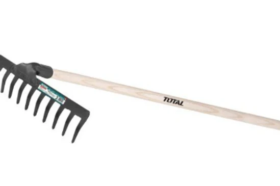Iron ground comb with wood 125 cm Total