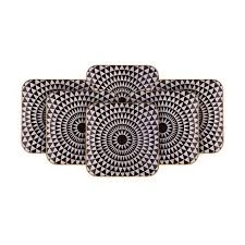 KARACA BLACK GOLD 6-PIECE SQUARE, MULTICOLOR