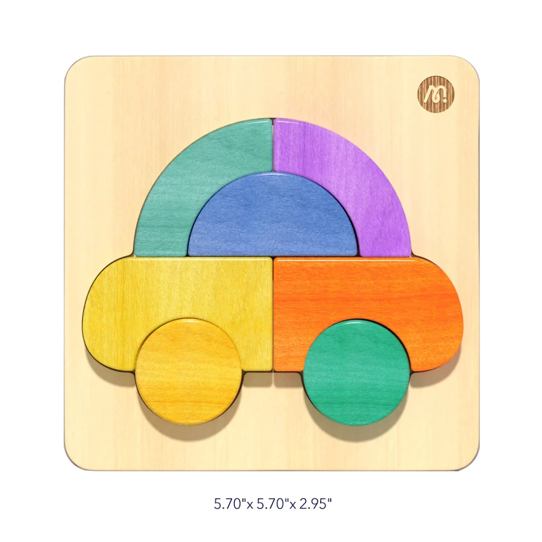 Mideer - Wooden Building Blocks - Car - Age +1