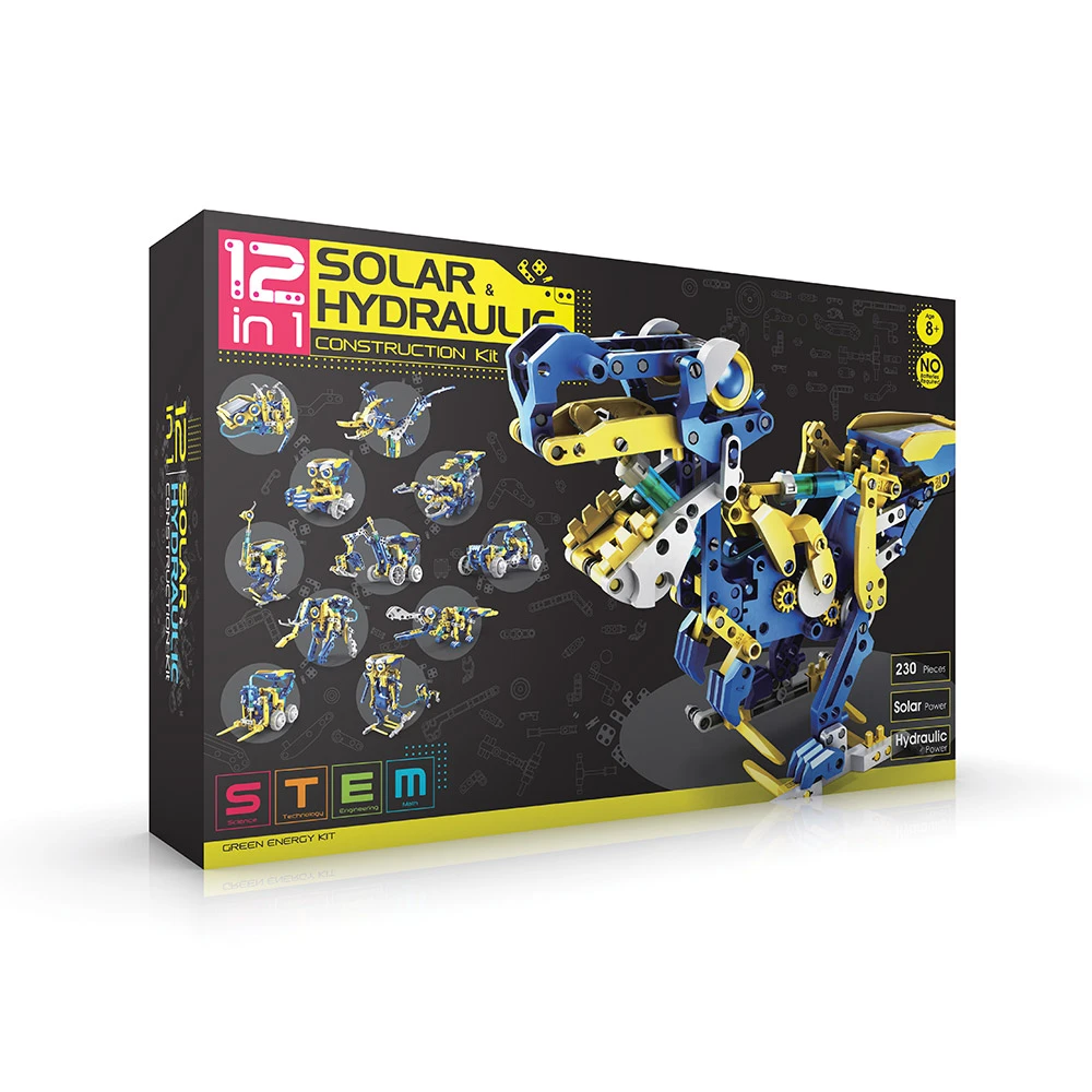 The Source - 12 In 1 Solar Hydraulic Construction Kit - Age 8+