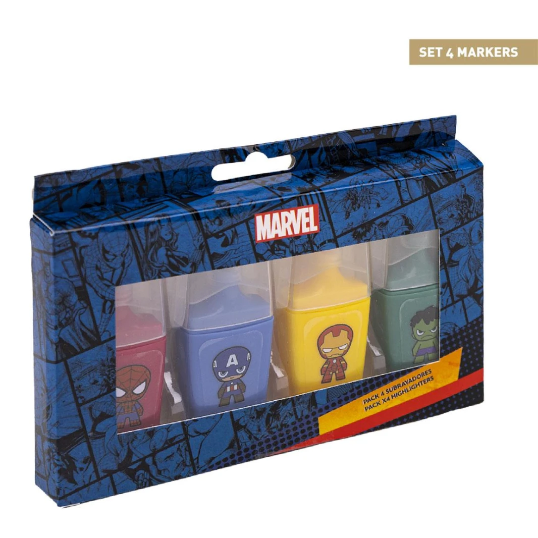 Cerda - Fluor Markers Pack X4 - Avengers
