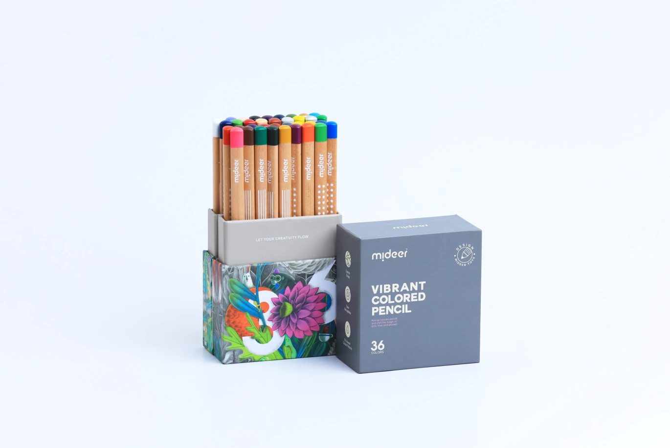 Mideer - Vibrant Colored Pencil - 36 Colors - Age 4+