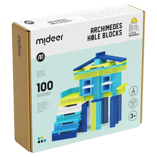 Mideer - Archimedes Diamonds Hole Blocks - Cold color - 100 pieces - Age +3