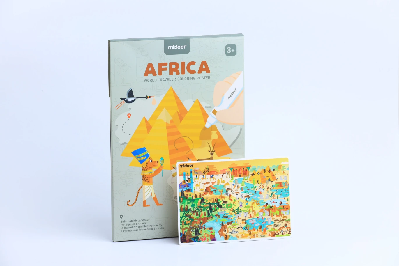 Mideer - World Traveler Coloring Poster - Africa - Age 3+