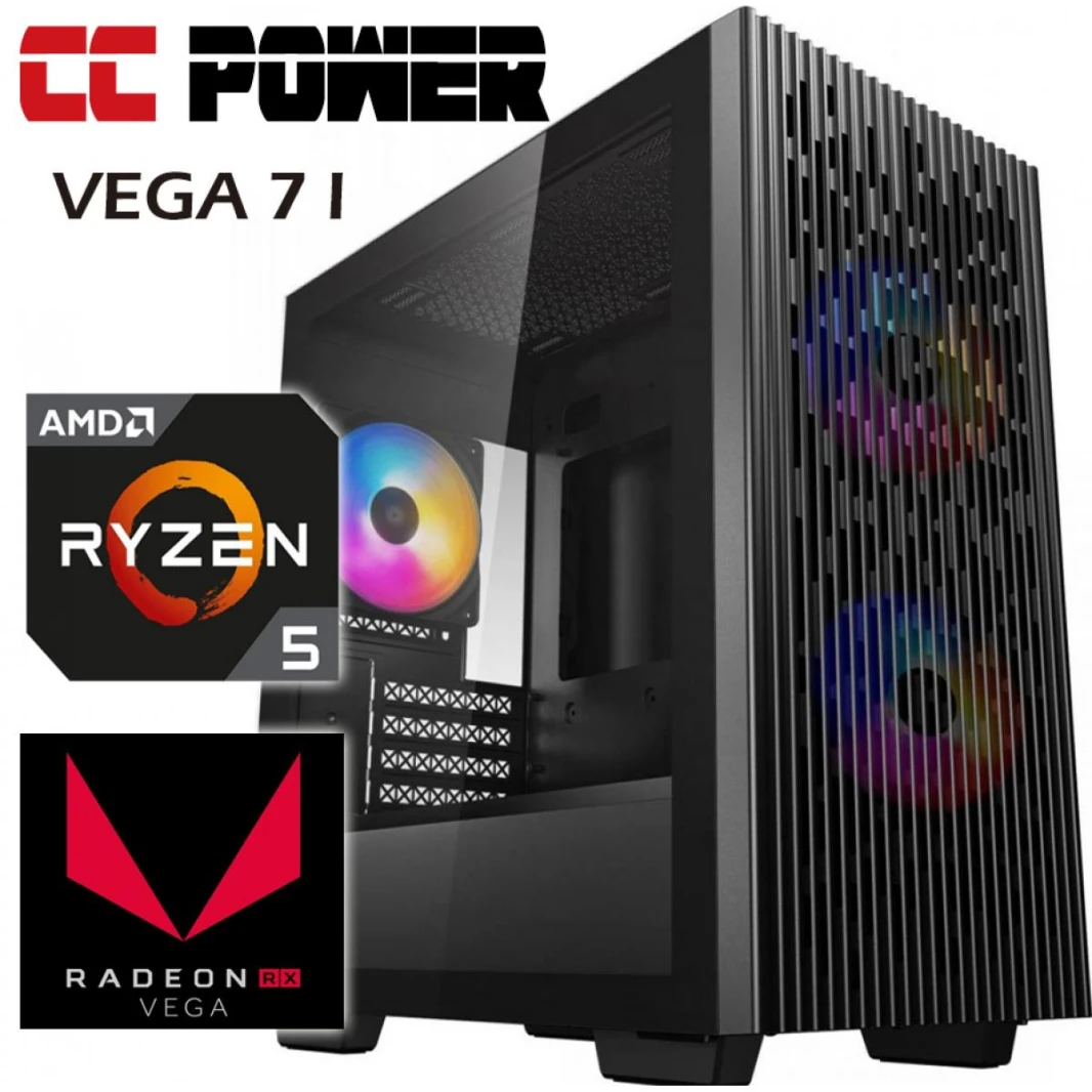 CC Power VEGA 7 I Gaming PC 5Gen AMD Ryzen 5 w/ RX VEGA 7 AIR Cooler