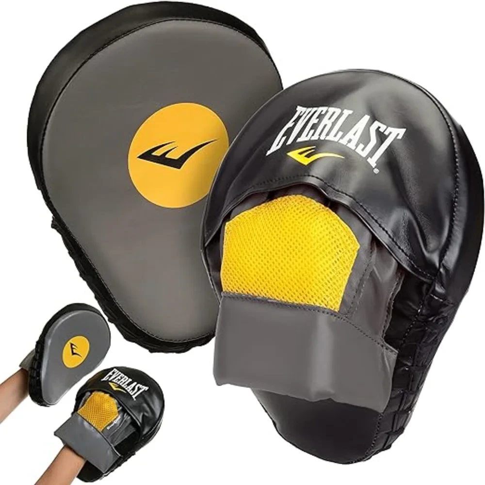 قفازات اللكم 'Everlast Mantis Punch Mitts' باللون الرمادي/الأصفر