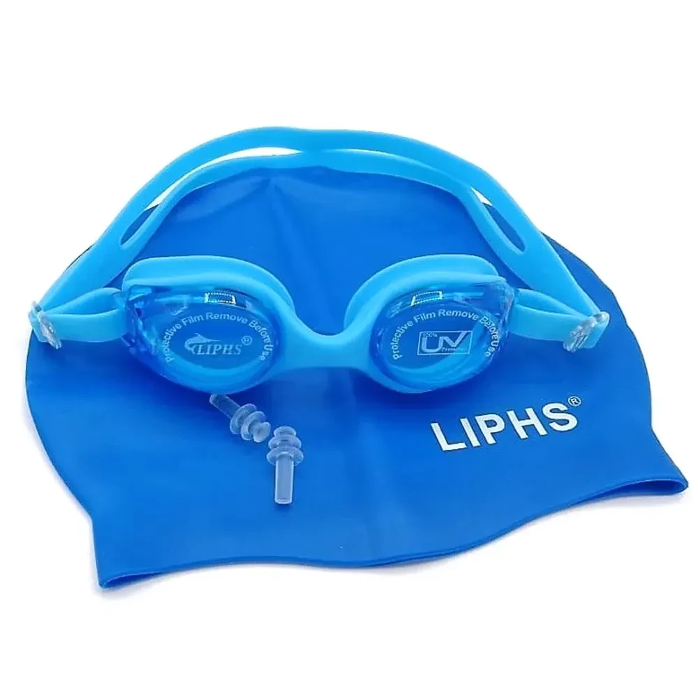 LIPHS SWIMMING GOGGLES AND CAP SET