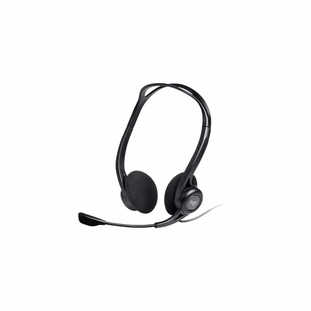 Logitech 960 USB إلغاء الضوضاء ث / كتم زر سماعة ستيريو