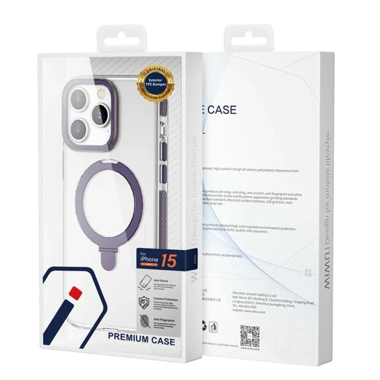 WIWU MAGNETIC PHONE CASE WITH STAND FOR IPHONE 15 6.1''