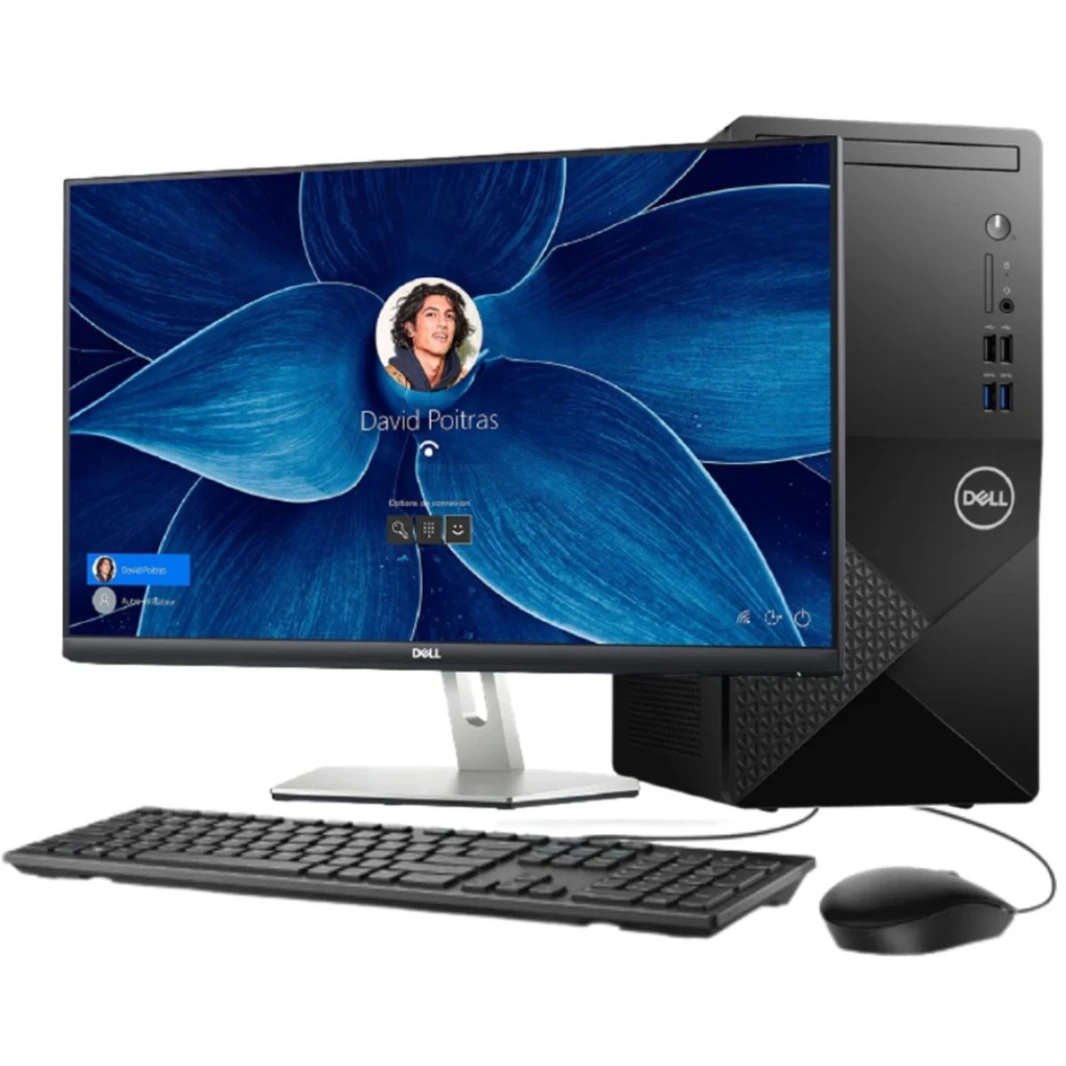 Dell Vostro 3910 Desktop i3-12100 // 4GB Memory // 1TB HDD w/ (Dell Wired Combo) + Dell S2721HN 27″ IPS Full HD (1080p) 75Hz Monitor- Business Bundle