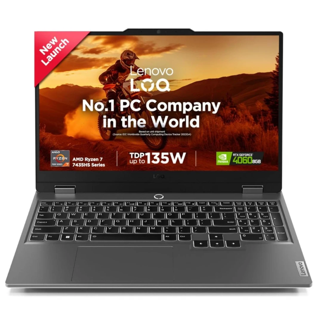 Lenovo LOQ AMD Ryzen 7 7435HS Processor Ai Chip: LA1 NVIDIA GeForce RTX™ 4060 8GB (32GB DDR5 1TB SSD Customized) 15.6″ FHD 144Hz Refresh Rate – Luna Grey