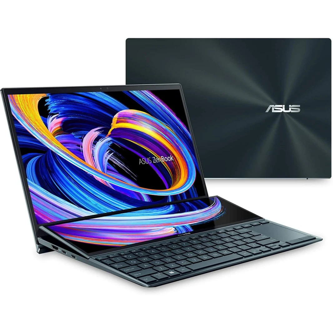 ASUS ZenBook Duo 14 UX482EGR جديد إنتل 11th Gen Core i7 4-Cores شاشة تعمل باللمس - أزرق سماوي