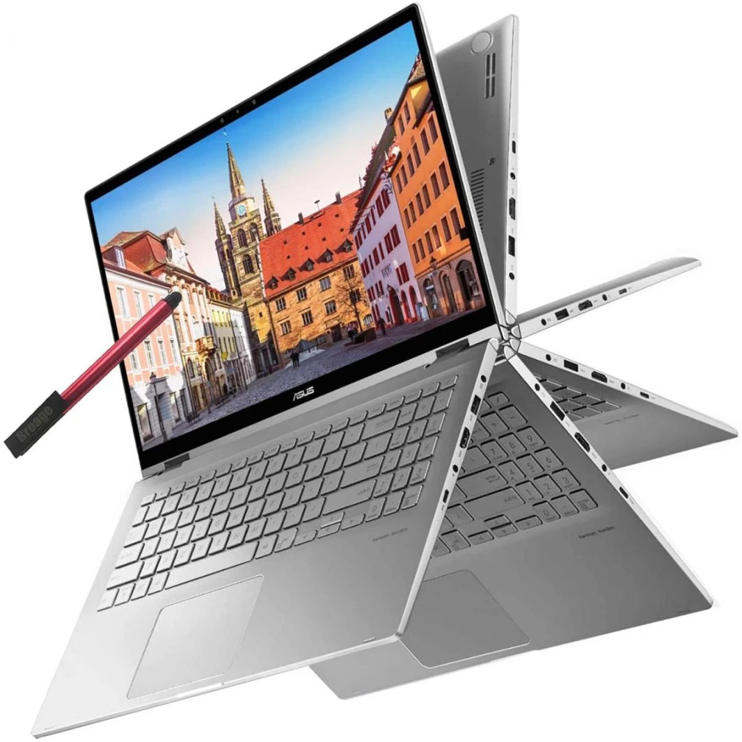 ASUS ZenBook فليب 15 Q508UG NEW 5GEN AMD Ryzen 7 8-Cores 2 في 1 شاشة تعمل باللمس - رمادي فاتح