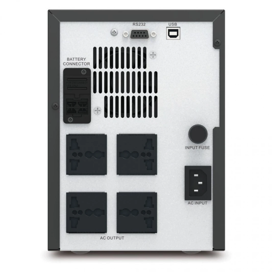 APC من السهل UPS SMV 1000VA ، 700W المخرج العالمي- أسود