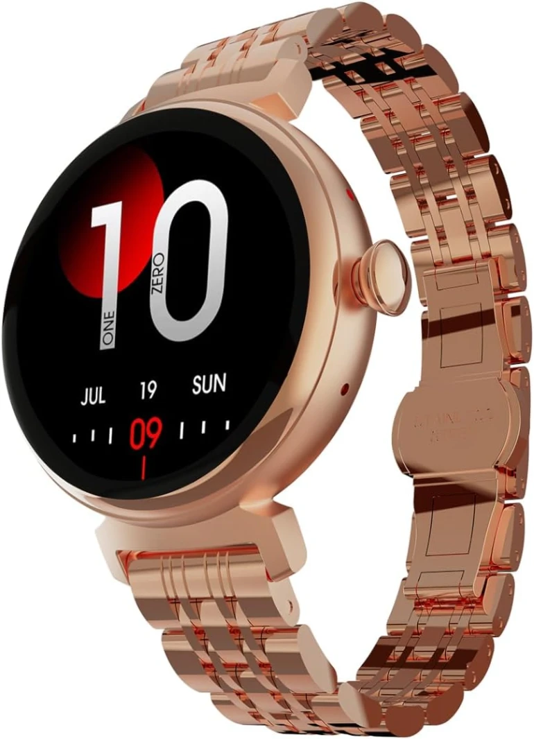HiFuture AURA Amoled Wireless Calling Bluetooth SmartWatch - Rose Gold