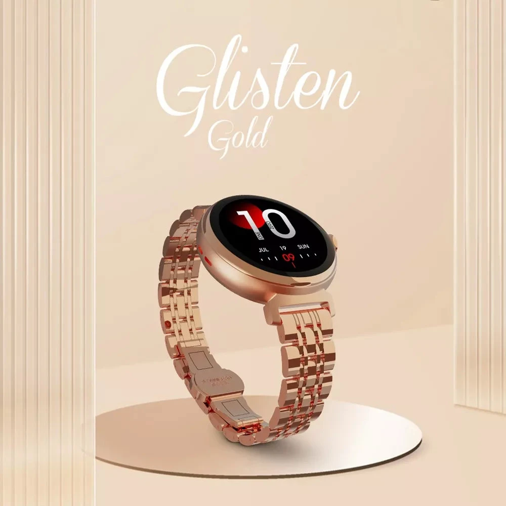 HiFuture AURA Amoled Wireless Calling Bluetooth SmartWatch - Rose Gold