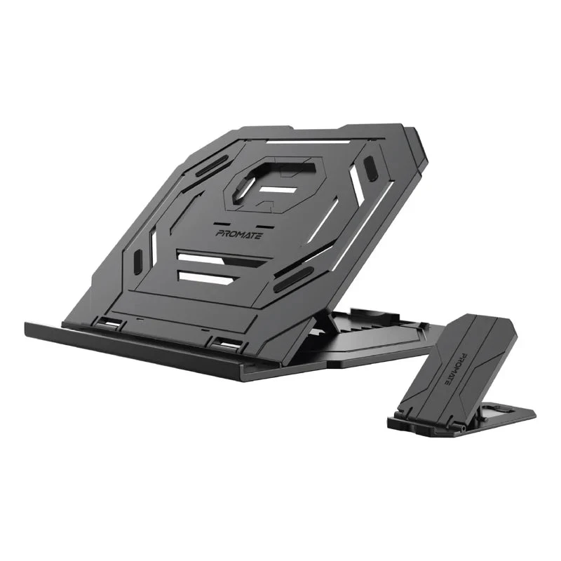 Promate Procooler-1 Laptop Stand, 2-In-1 Foldable