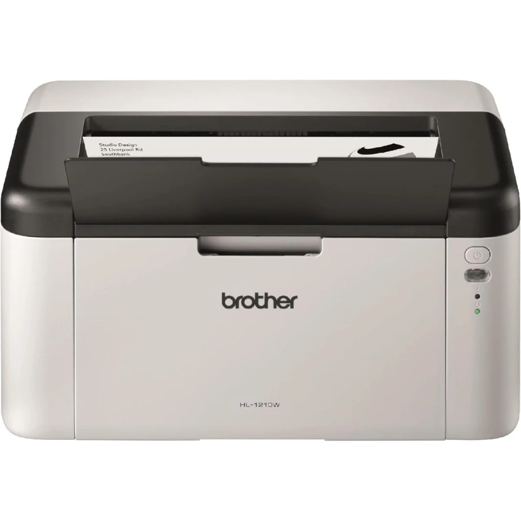 Brother HL-1210W Mono Laser Printer – Single Function, Wireless/USB 2.0, Compact, Up to 20 PPM A4 Printer, Small Office/Home Printer