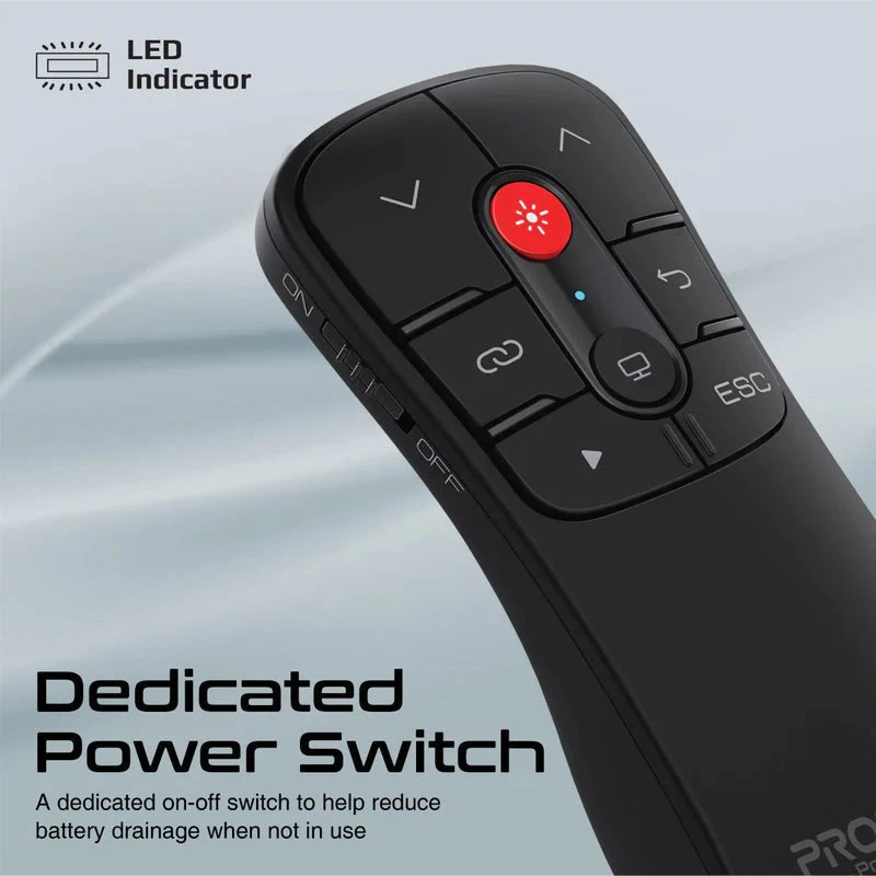 Promate ProPointer Wireless Presenter, Compact 50M Rang