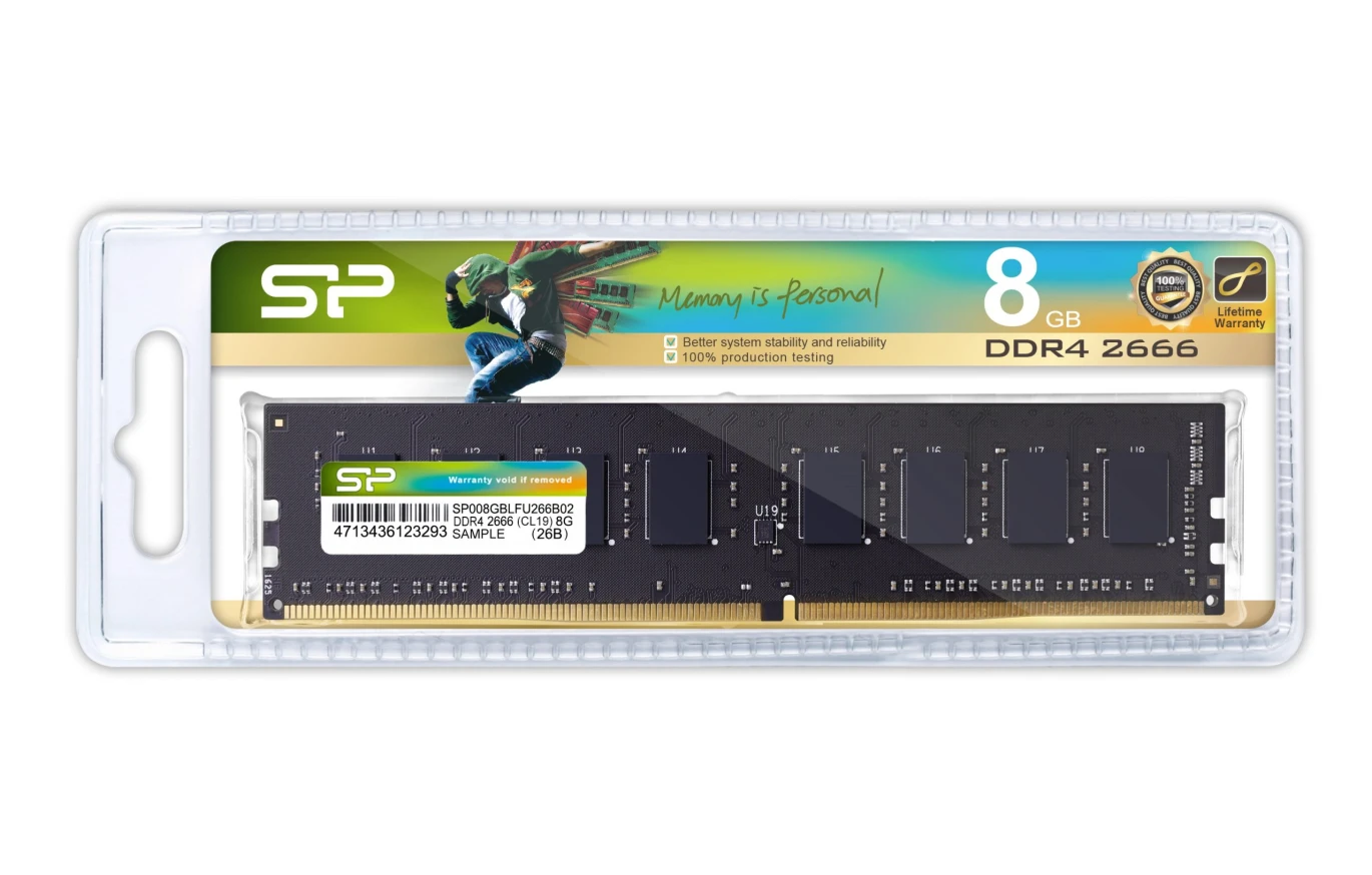 قوة السيليكون 8GB DDR4 UDIMM-2666 ميغاهيرتز لسطح المكتب